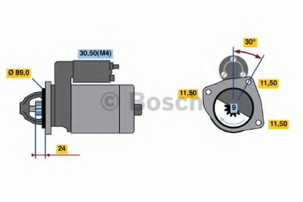 BOSCH 0 001 369 017 Starter